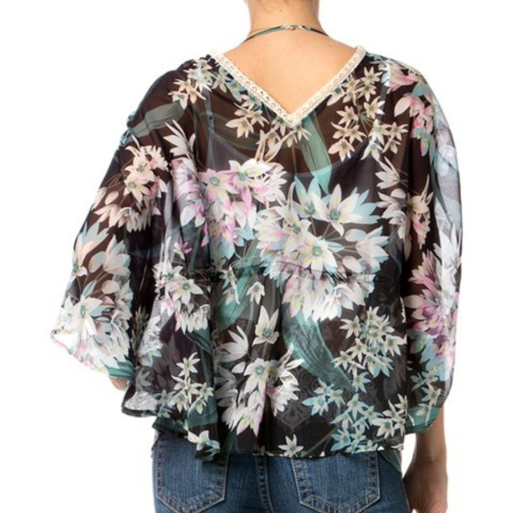 Miss Me Boho Floral Kimono - Picture 5 of 6